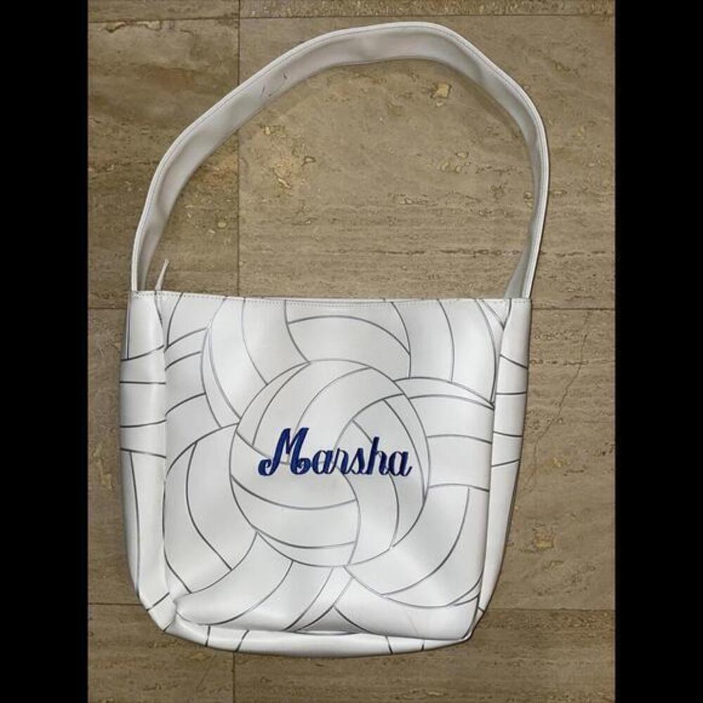 Girl Got Game Tote Bag‎ Purse Volleyball White “Marsha”